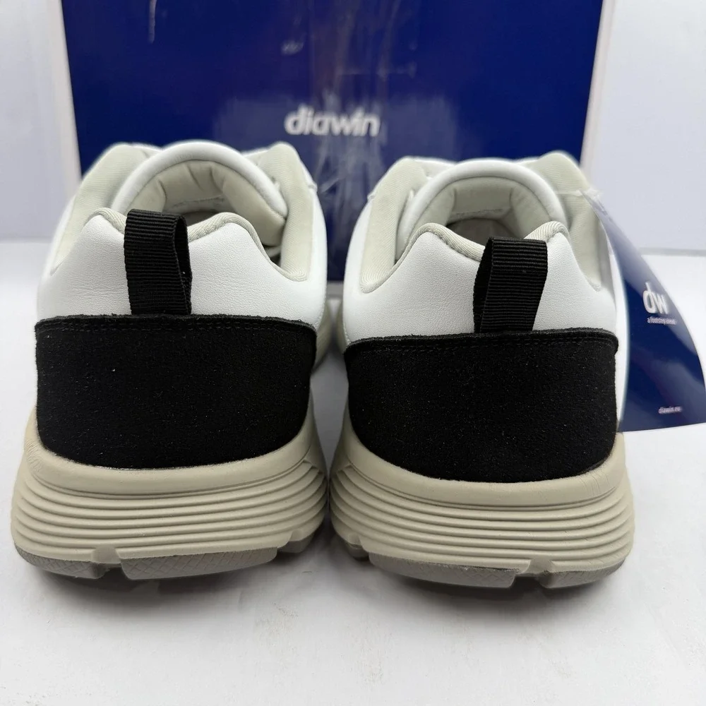 Diawin Smooth Jazz Shoes Mens Size‎ 11 White Leather Wide Orthopedic Walking